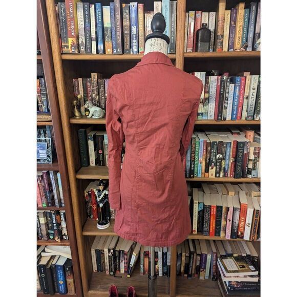 $128 Free People Thea Mini Button Up Dress In Blush Red Size XS - Picture 2 of 6